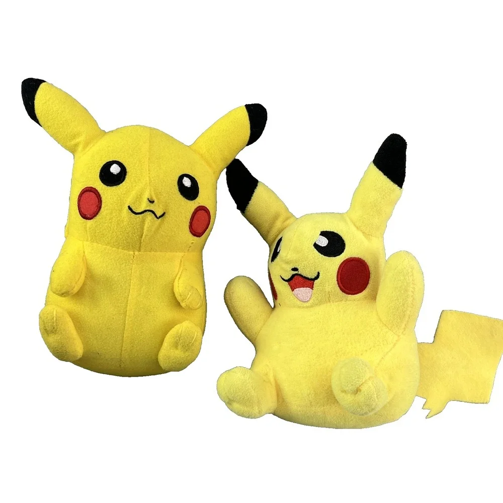 Pokemon Pikachu Plushies LOT (2) Small Yellow Japanese Anime Toy Kids 90's Retro